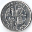 Исландия 2008 10 крон