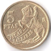 Испания 1997 5 песет Балеарские острова Испания 1997 5 песет Балеарские острова