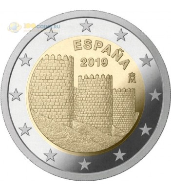 Испания 2019 2 евро Старый город Авила