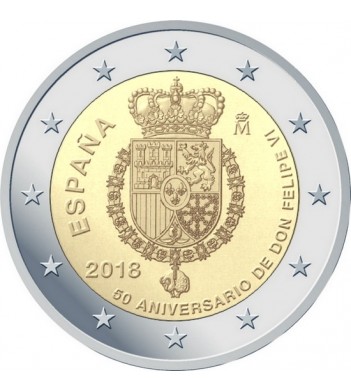 Испания 2018 2 евро Король Филипп VI