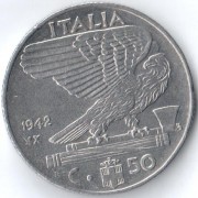 Италия 1942 50 чентизимо Виктор Эммануил III (магнитная)