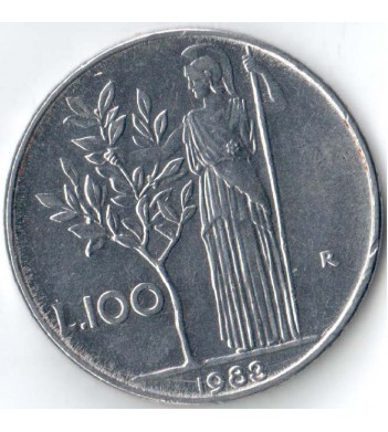 Италия 1983 100 лир Богиня мудрости Минерва