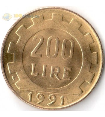 Италия 1977-2001 200 лир
