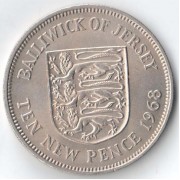 Джерси 1968 10 пенсов