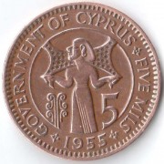 Кипр 1955 5 милс
