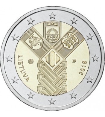Литва 2018 2 евро Независимость прибалтийских государств