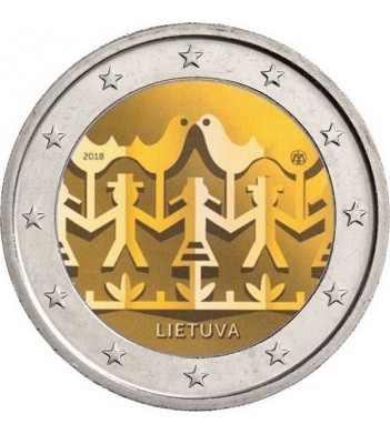 Литва 2018 2 евро Праздник песни