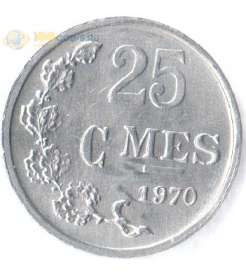 Люксембург 1954-1972 25 сантимов