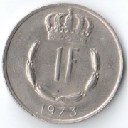 Люксембург 1973 1 франк