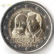 Люксембург 2020 2 евро Генрих Оранско-Нассауский
