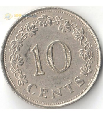Мальта 1972 10 центов