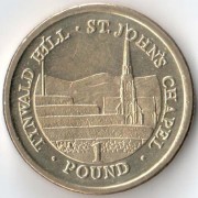 Мэн 2009 1 фунт Часовня Святого Иоанна