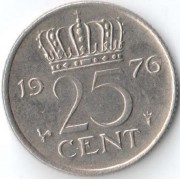 Нидерланды 1976 25 центов Нидерланды 1976 25 центов