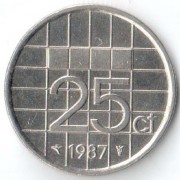 Нидерланды 1987 25 центов