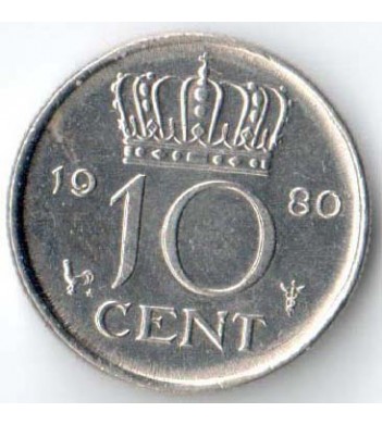 Нидерланды 1980 10 центов