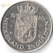 Нидерланды 1980 2 ½ гульдена Коронация Беатрикс