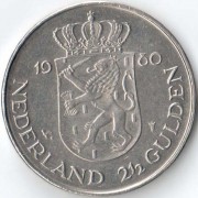 Нидерланды 1980 2 ½ гульдена Передача престола
