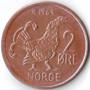 Норвегия 1969 2 эре Глухарь