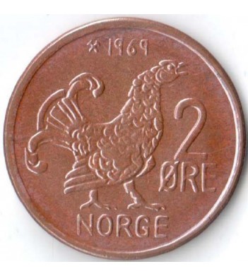 Норвегия 1969 2 эре Глухарь