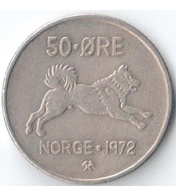 Норвегия 1972 50 эре