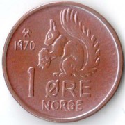 Норвегия 1970 1 эре Белка