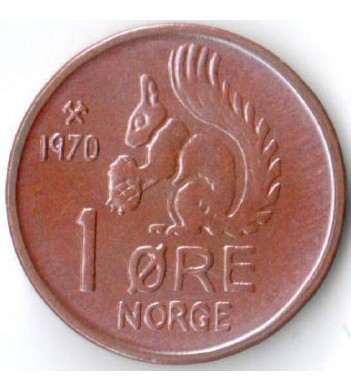 Норвегия 1970 1 эре Белка