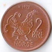 Норвегия 1972 2 эре Глухарь
