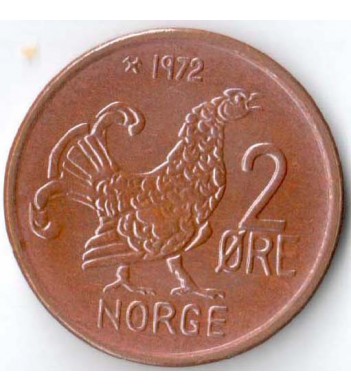 Норвегия 1972 2 эре Глухарь