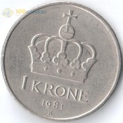 Норвегия 1981 1 крона