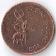 Норвегия 2001 50 эре