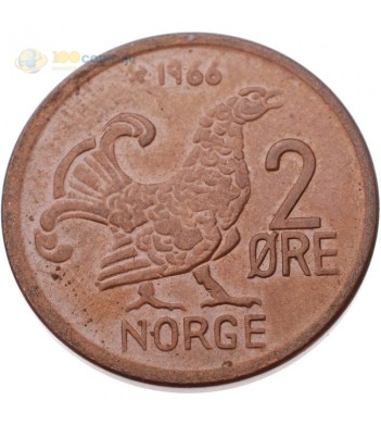 Норвегия 1966 2 эре Глухарь