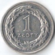 Польша 2015 1 злотый