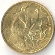Польша 2011 2 злотых Барсук