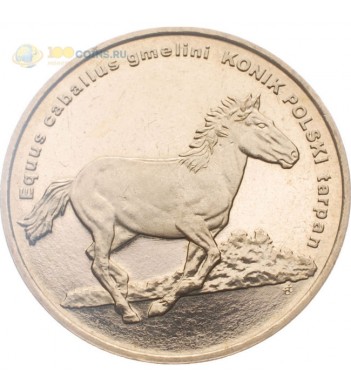 Монета Польша 2014 2 злотых Польский коник Тарпан