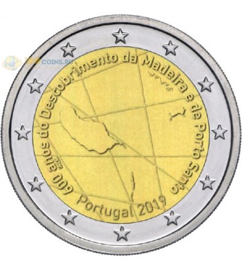 Португалия 2019 2 евро 600 лет открытия архипелага Мадейра