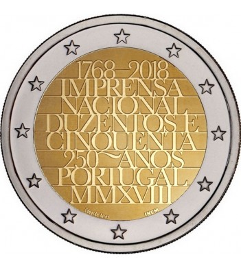 Португалия 2018 2 евро Типография