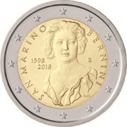 Сан-Марино 2018 2 евро Джованни Лоренцо Бернини Сан-Марино 2018 2 евро Джованни Лоренцо Бернини