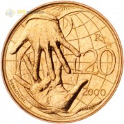 Сан-Марино 2000 20 лир Солидарность