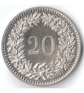Швейцария 1977 20 раппенов