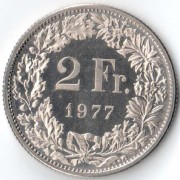 Швейцария 1977 2 франка