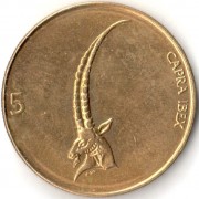 Словения 1995 5 толаров Ибекс альпийский козел