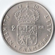 Швеция 1970 2 кроны