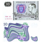 Швеция бона (052e) 10 крон 1984 Швеция бона (052e) 10 крон 1984