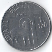 Ватикан 1984 100 лир Агнец