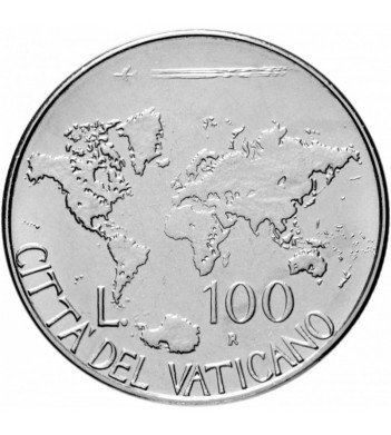 Ватикан 1985 100 лир Карта мира (MCMLXXXV Иоанн Павел II) Ватикан 1985 100 лир Карта мира (MCMLXXXV Иоанн Павел II)
