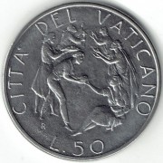 Ватикан 1989 50 лир Солидарность