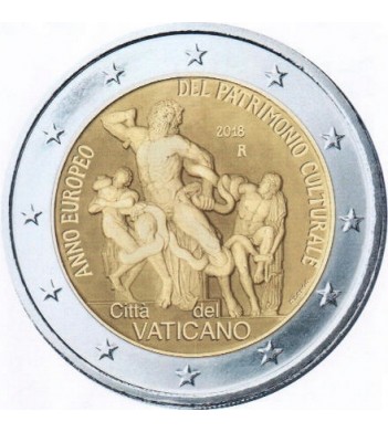 Ватикан 2018 2 евро Год европейского наследия