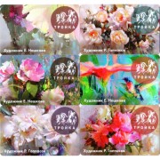 Карты тройка 2019 набор 6 карт Цветы