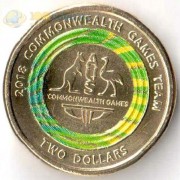 Австралия 2018 2 доллара Логотип игр содружества
