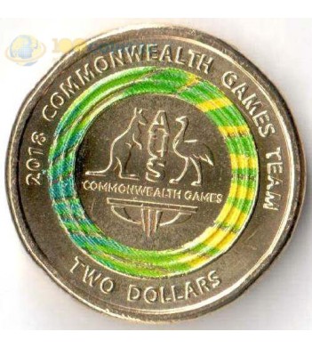 Монета Австралия 2018 2 доллара Логотип игр содружества